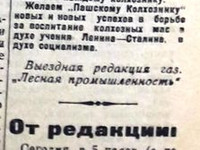 К пятилетию газеты "Пашский колхозник". 26 мая 1935 г.